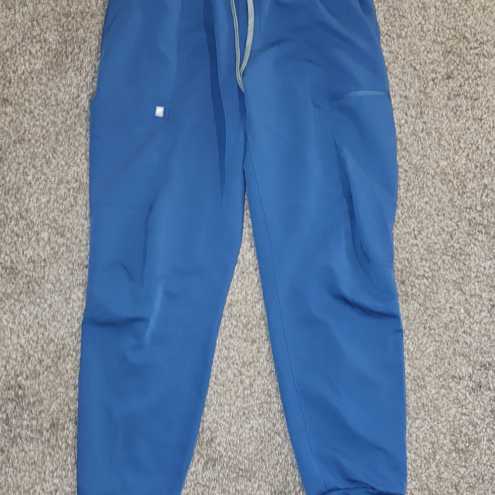 Mandala Teal Blue Jogger Scrub Pants